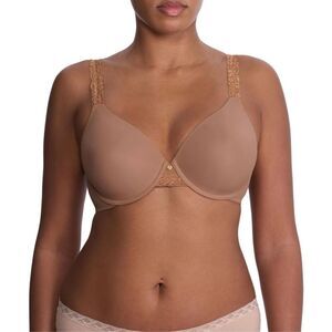 Natori Brown Lace Trim Bra